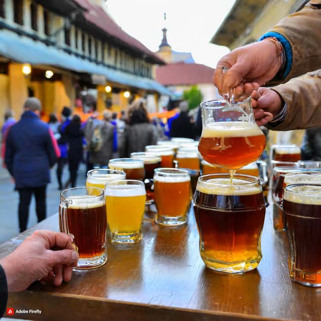 4 Craft Premium Beers Tasting with the Brewer - Four Premium Beers Instead of the Usual Pilsener