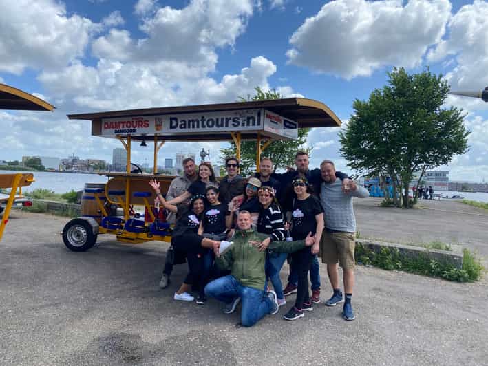 Amsterdam: Shared Party Bike Tour with Beer - The shared bike and group atmosphere