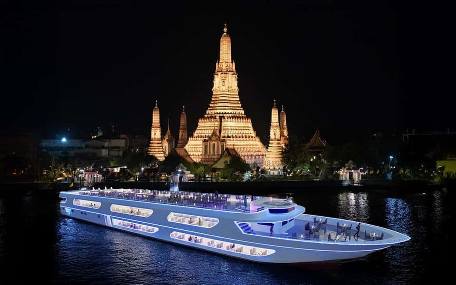 Bangkok: Luxury White Sunset or Dinner Cruise with Beer - Choosing between ASIATIQUE and ICONSIAM