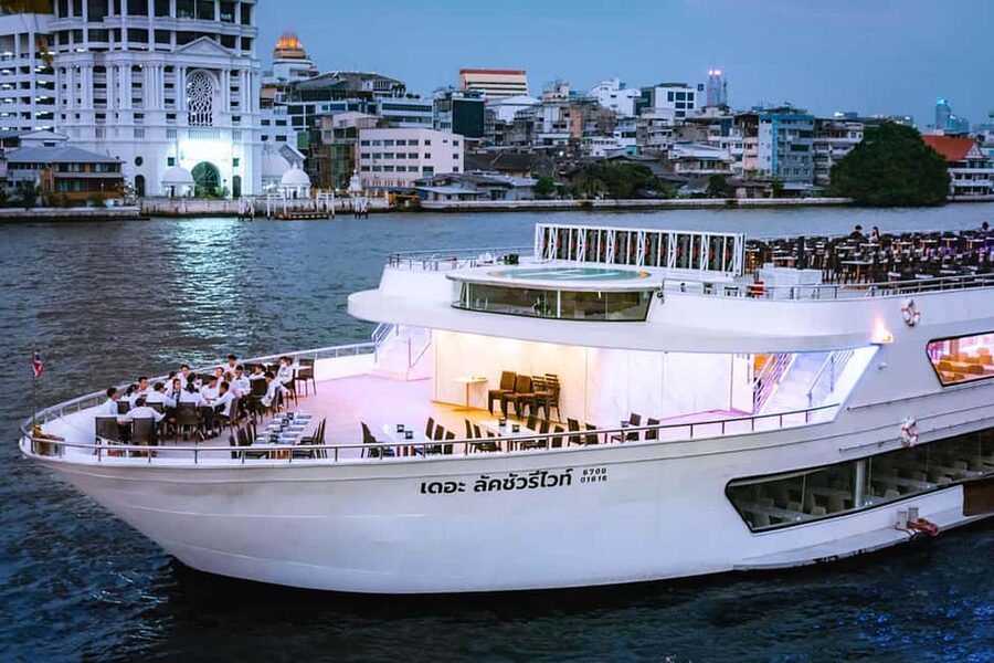Bangkok: Luxury White Sunset or Dinner Cruise with Beer - What the Chao Phraya reveals from the deck