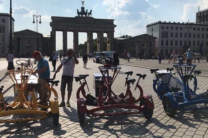 Beer Bike & Party Bike Highlights Berlin City Tour including pick-up - Potsdamer Platz and Berlin’s divided past