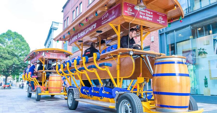 Belfast: City Centre Beer Bike Tour - Royal Avenue and the city-centre sights