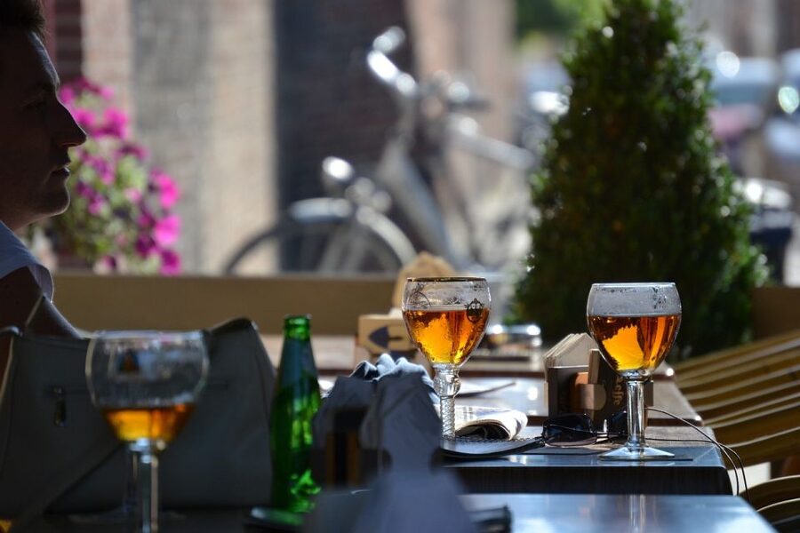 Brussels: Beer Tasting with a Local Guide - Second stop: a beer garden and a Trappist pour