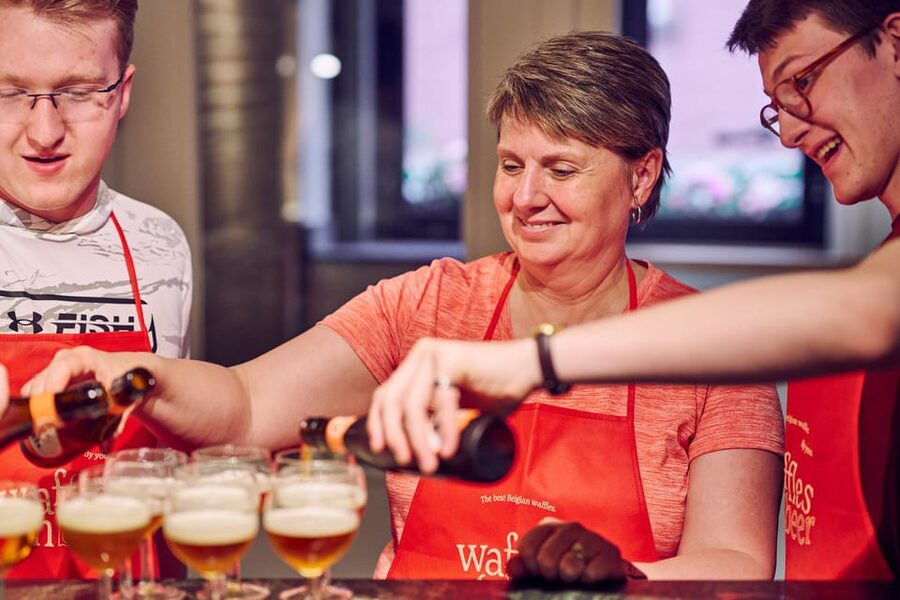 Brussels: Belgian Waffle Making Workshop with Beer Tasting - The opening beer tasting