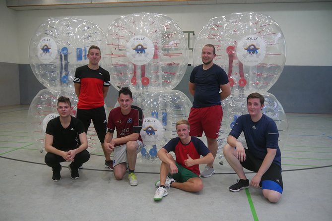 Bubble soccer in the center of Hamburg with beer / champagne - The game itself: football with padded collisions