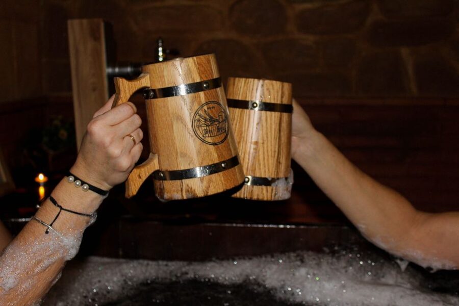 Cadiz: Beer Spa Entry Ticket with Beer and Local Snacks - The Wooden Barrel Jacuzzi Comes First
