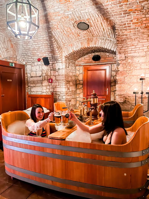 Caroline Bernard Beer Spa Prague with Beer & Massage Option - Bernard beer on tap, plus time on the heated bed