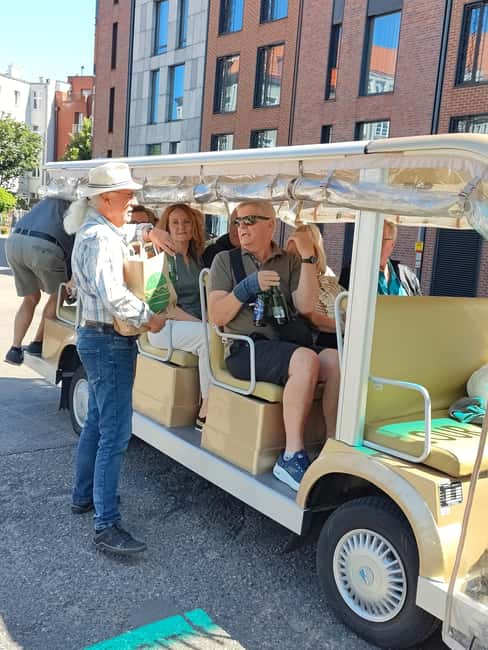 Gdansk: NO LIMIT BEER City Tour by Golf Cart Private/Shared - Railway station, market hall, and St. Bridget’s Church