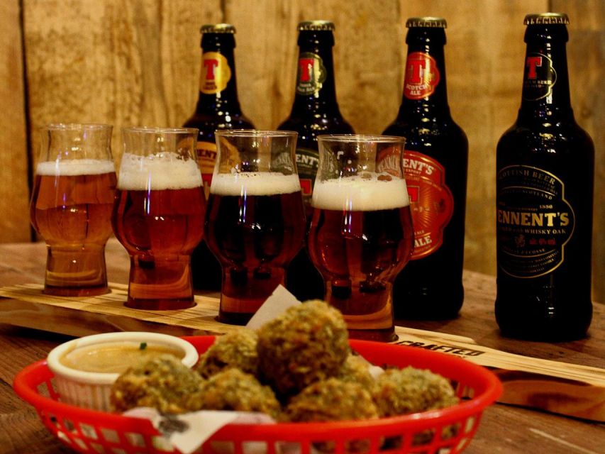 Glasgow: Beer Flight with a Haggis Taster in a Glasgow pub - Who will enjoy this most?