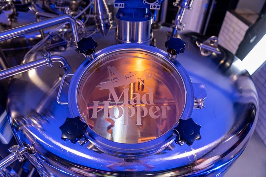 Helsinki: Brewery Tour at Mad Hopper Brewing Company - The Mad Hopper Shop and special can prices