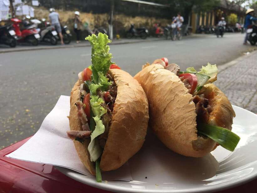 Ho Chi Minh: Tasty Vegan Food and local Beer by Motorbike - Lotus salad and vegan bánh mì