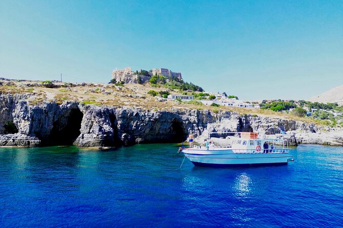 Lindos Sunset Cruise with Unlimited Aperol Spritz, Beer & Wine - Entering St. Paul’s Bay