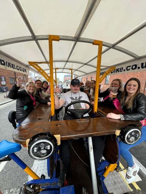 Liverpool: Party Bike Tour with Beer, Prosecco or Cider - Choosing beer, prosecco, or cider