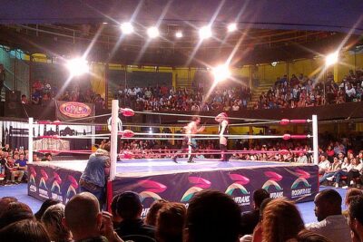 Lucha Libre wrestling show, tacos and beer with artist