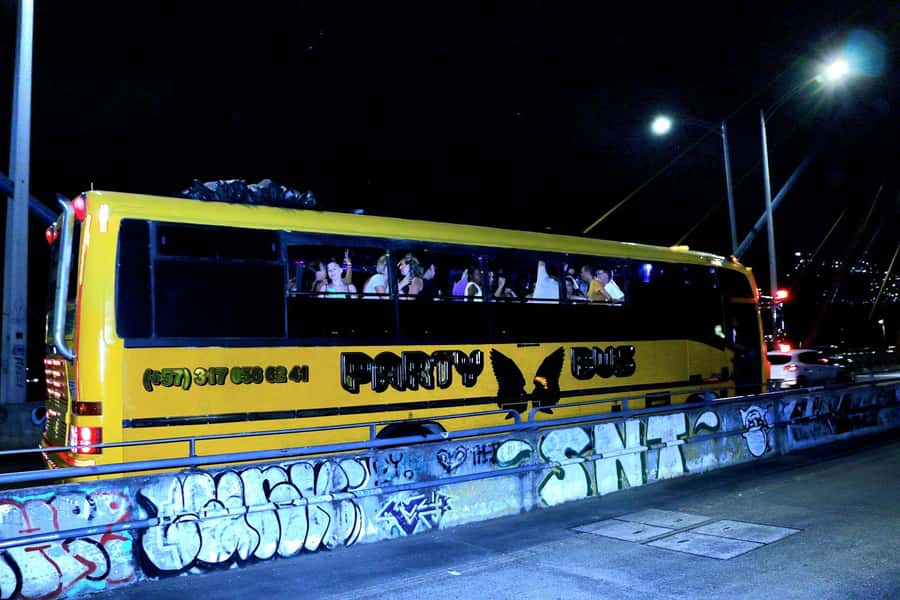 Medellin: Rumbero Party Bus with all the beer you can drink - Milla de Oro and the modern city view