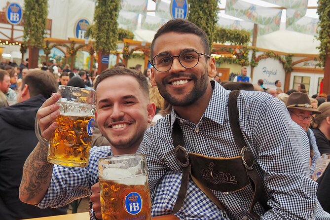 Munich Oktoberfest Tour With Hofbräu Beertent Tickets, Beer, Food - Walking Theresienwiese before the beer starts
