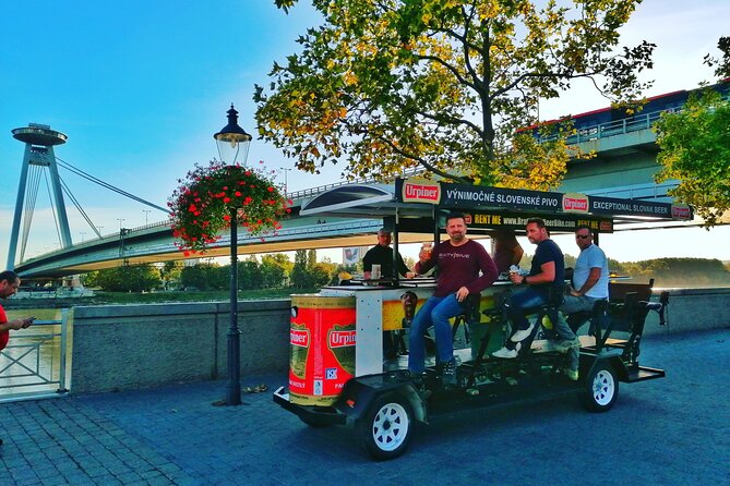 Original Bratislava Beer Bike Tours - All-you-can-drink - Stop one: Eurovea Galleria and the Danube side