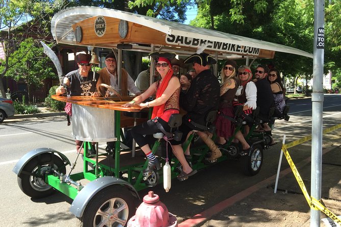 Pedal, Drink, and Bar hop through Sacramento on a 15 seat Beer Bike - Weather, timing, and cancellation details
