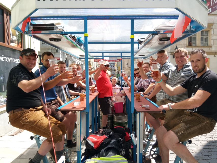 Pilsen: 1.5-Hour Beer Bike with Unlimited Beer - Beer service and an important alcohol rule