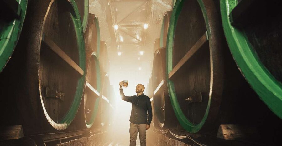 Pilsen: Pilsner Urquell Brewery Tour with Beer Tasting - The brewery bus and the modern bottling plant