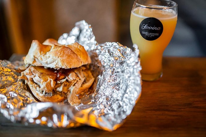 Porto Craft Beer Tour: 7 Beers + 3 Food Pairings in a Small Group - A Fábrica da Picaria serves beer with Francesinha