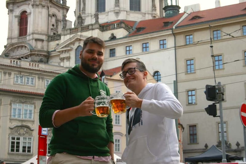 Prague Beer History: Highlights Tour with Tasting - Walking from Lesser Town toward Charles Bridge