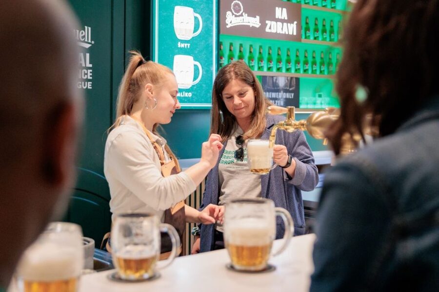 Prague: Beer Pouring Class at Pilsner Urquell Experience - A private bar lesson inside the Pilsner Urquell Experience