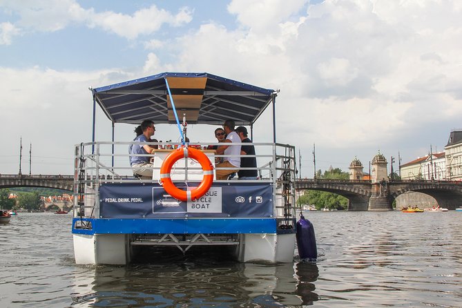 Prague Cycle Boat - The Swimming Beer Bike - Charles Bridge from the water
