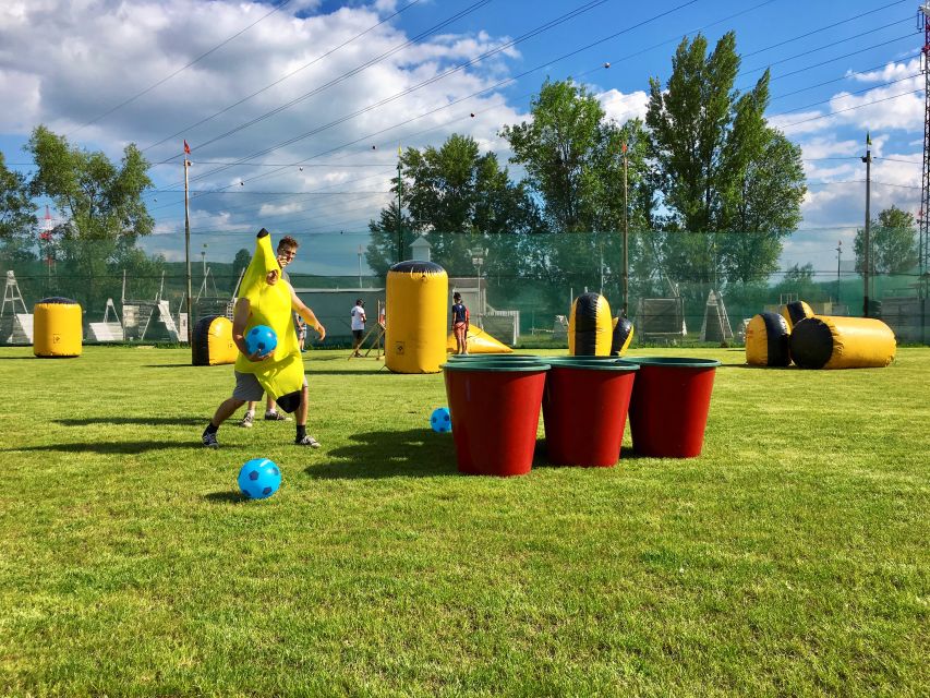 Prague : Giant Foot Darts and Giant Beer Pong Game - The 30-minute ride from Prague