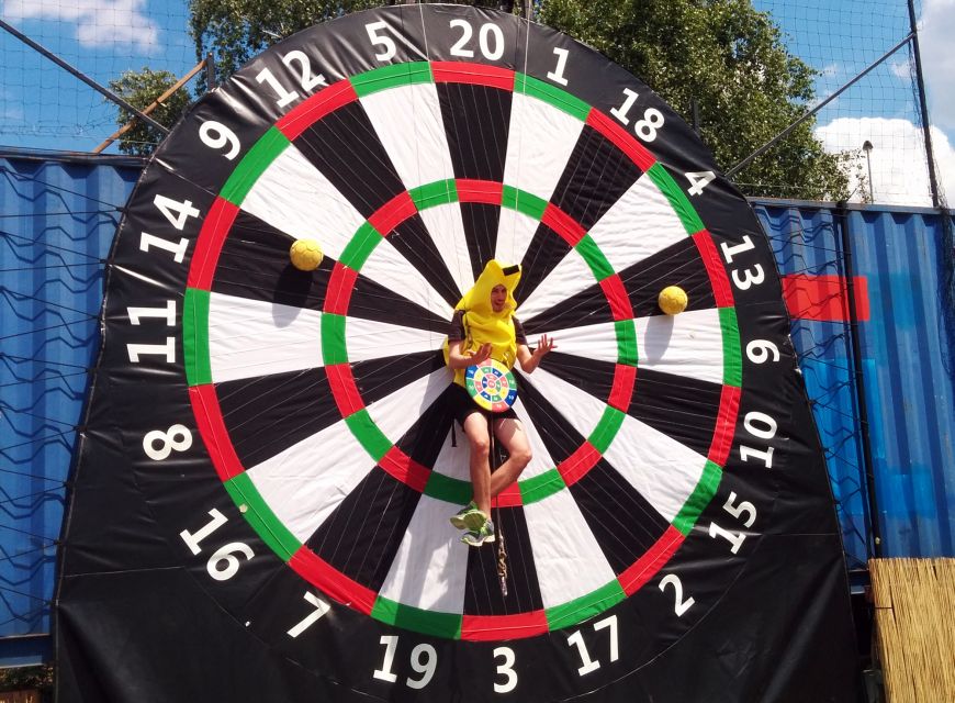 Prague: Giant Football Darts Game with Round of Beers & BBQ - What happens if the weather turns bad