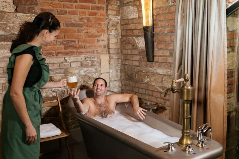 Prague: Lázně Pramen. Wine, Beer bath and Wellness SPA - A beer spa in the middle of Prague