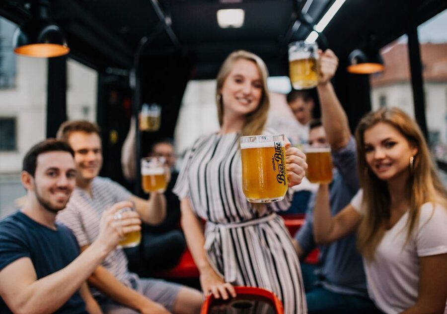 Prague: Party Beer Bus - The route through Prague, stop by stop