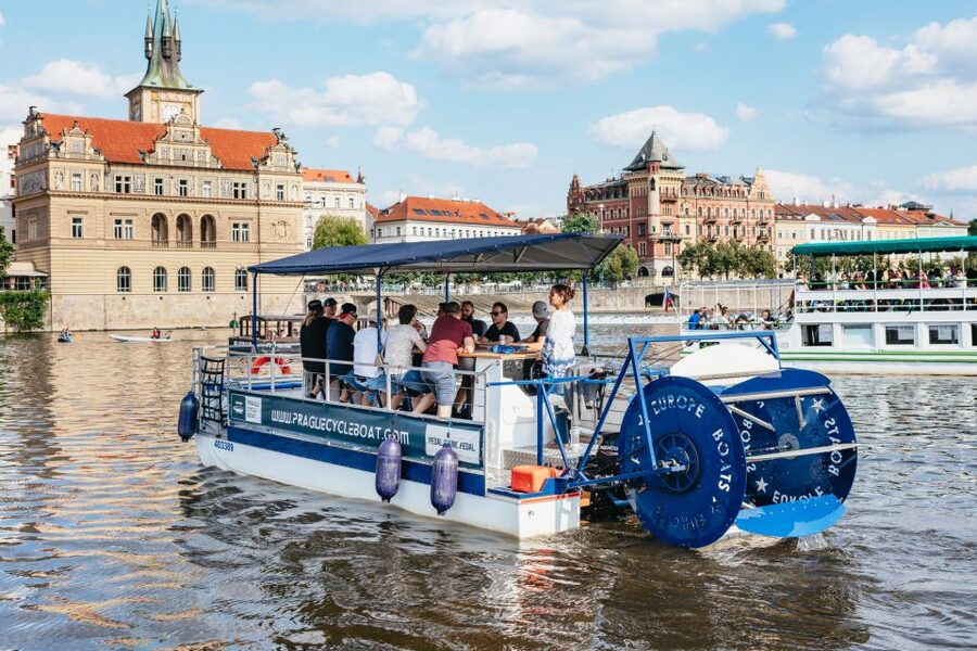 Prague: Swimming Beer Bike on A Cycle Boat - Who will enjoy this most