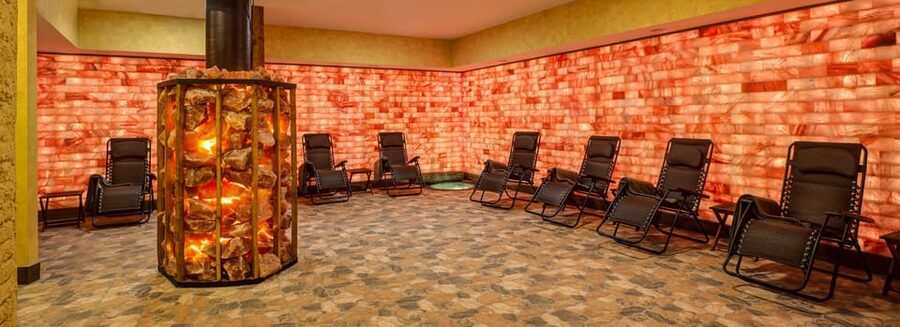 Prague: The Largest Beer SPA with Unlimited Beer Consumption - The salt cave by the fireplace