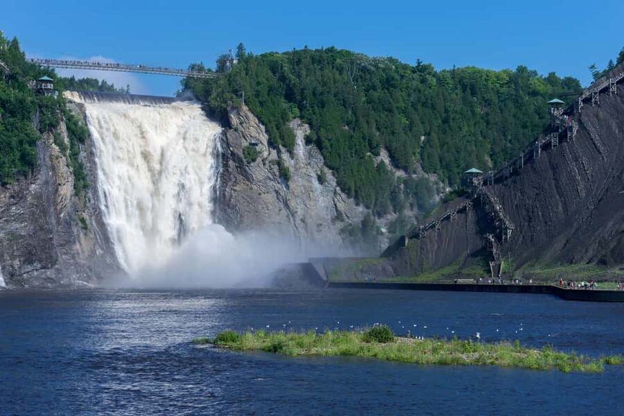 Quebec City: Montmorency Falls and Microbrewery eBike Tour - Riding back through Quebec City