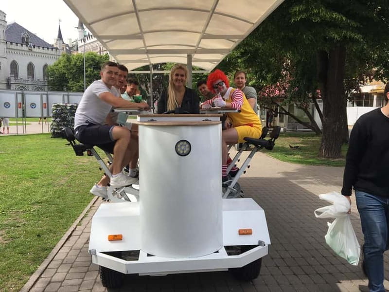 Riga: Beer or Cider Bike Tour - Riga Old Town from a moving pub