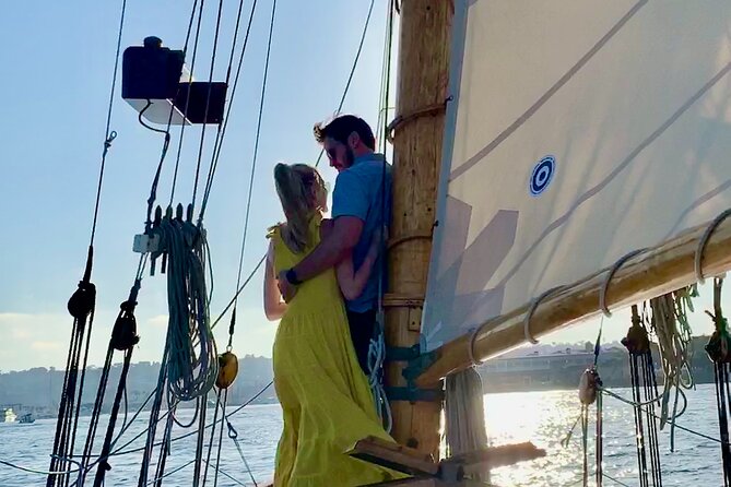San Diego Sunset or Afternoon Sail on Classic Yacht - Passing beneath the USS Midway