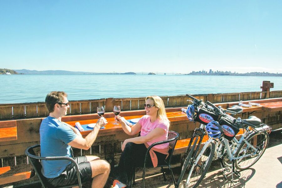 San Francisco: Exclusive Bike, Beer, and Boat Tour - Crossing the Golden Gate Bridge
