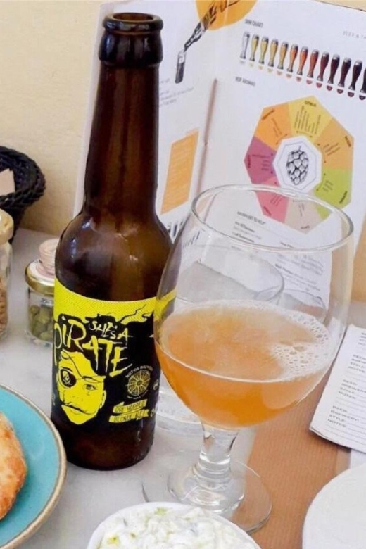 Sunset Craft Beer Foodie Tour - Chania Old Port - The first beer lesson, without the classroom feel