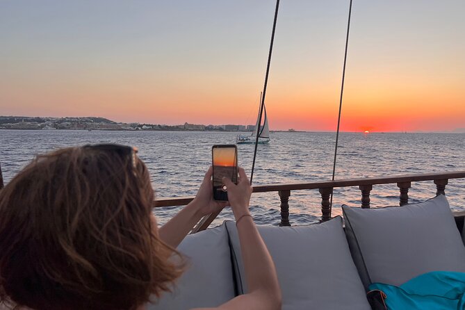 Sunset Cruise with Greek BBQ & Unlimited Aperol Spritz, Beer Wine - Sunset views from the return journey