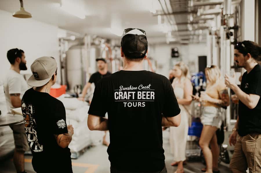 Sunshine Coast: Brewery Tour with lunch - Tasting Lagers, Pale Ales, IPAs, and Stouts