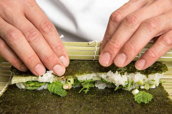 Sushi Making Cooking Class at a Local Brewery in Charlotte - Making the cucumber and avocado vegetable roll