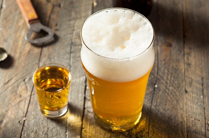 Taste of Bardstown Bourbon & Beer Walking Tour - Mr. Tubs pairs a shot with beer