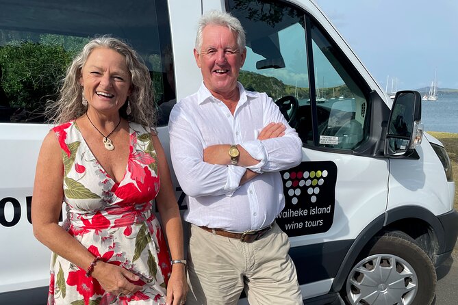 Waiheke 'FLAVOURS' of lunch Wine Oil Beer Spirits max 11 clients - Meeting Melita at Matiatia Wharf